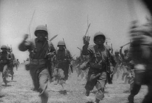 Above: Members of the Filipino 2nd Regiment charge with their bolos