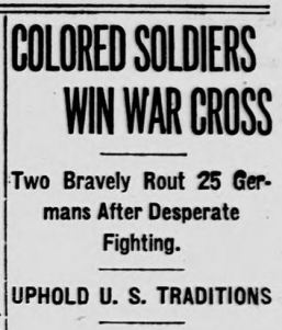 Above: Headline in the Washington D.C. Evening Star, May 20, 1918