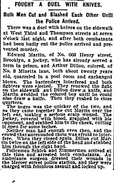 Above: New York Herald, Jan. 8, 1895